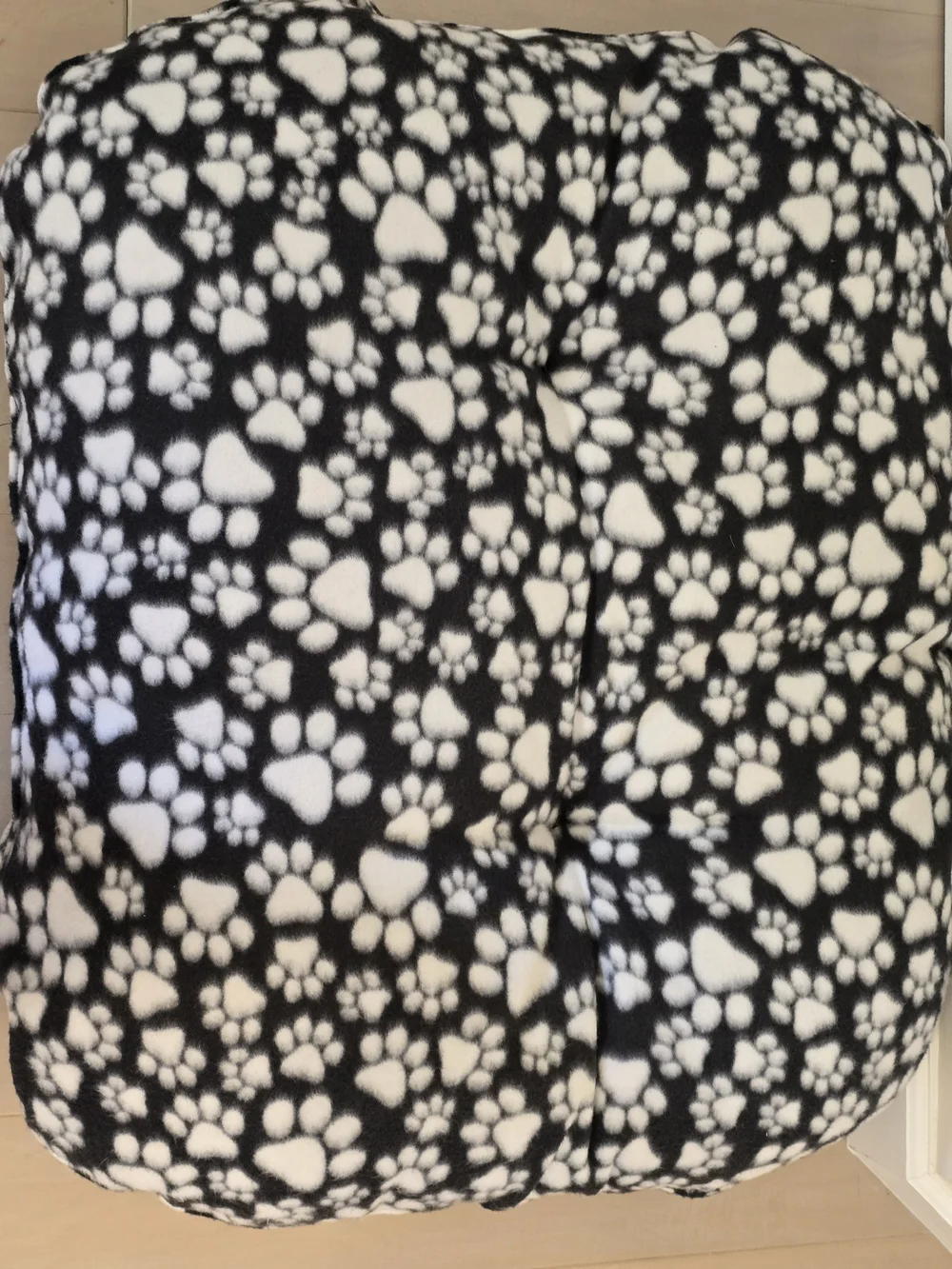 Paw Print Pet Bed New Large 30x26 Inch Fleece Handmade Washable
